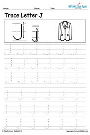 letter j alphabet tracing worksheets
