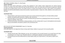 Teacher Assistant Resume Example Foodcity Me