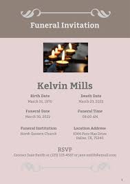 funeral invitation template pdf