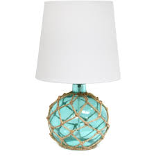 Glass Ruoy Rope Netted Table Lamp