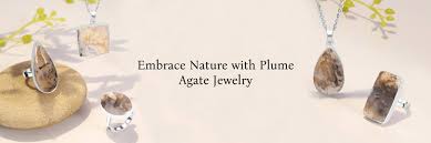 luminous love plume agate jewelry for