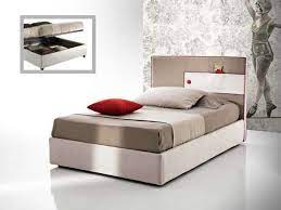 small double bed with headboard pocket