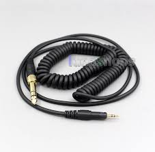 It comes with 2 detachable cables that are propetiary (one straight and one curvy). Ln006383 3 5mm 6 5mm Plug Coiled Headphone Earphone Cable For Original Audio Technica Ath M50x Ath M40x Earphone Accessories Aliexpress