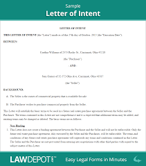 Letter Of Intent Form Free Loi Template Us Lawdepot