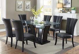 Upland Formal Glass Top Dining Table