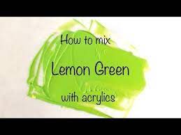 Color Mixing Lemon Green Colour