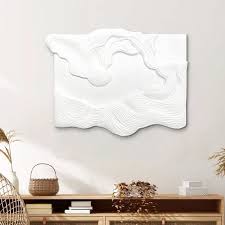 3d White Sea Waves Texture Painting Art