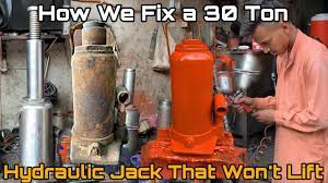 how we fix a 30 ton hydraulic jack that