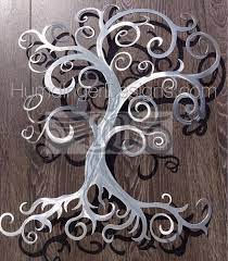 Swirly Tree Metal Wall Art Whimsy