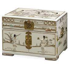 Amazon.com: ChinaFurnitureOnline White Lacquer Mother of Pearl chinese  Jewelry Box : Clothing, Shoes & Jewelry