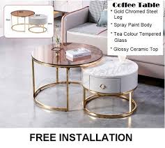 Q 10 Tempered Glass Coffee Table