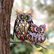 Wind Weather Prismatic Owl Pair Wall