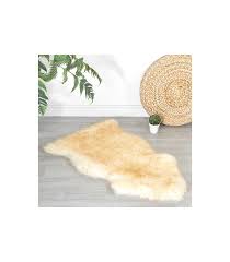 golden mist sheepskin rug 2x3 5 ft