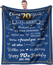 70th birthday gifts for men blanket