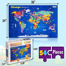 world map jigsaw puzzle jumbo floor