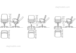 office chair cad block free autocad