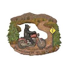 Enjoy free shipping on most stuff, even big stuff. Pine Ridge Black Bear Decorations For Home Cabin Wall Hanging Four Wheels Move The Body Two Wheels Move The Soul Bear Pictures Wall