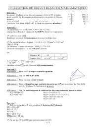 Brevet Blanc Math College Jean Monnet Fevrier 2020 Corrige | PDF |  Géométrie | Enseignement des mathématiques