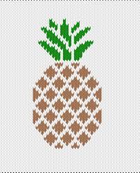 Knitting Motif And Knitting Chart Pineapple Designed By