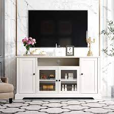 Urtr 59 In W White Tv Stand
