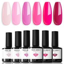 modelones pink gel nail polish set