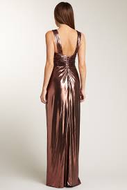 Metallic Knotted Center Gown