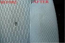 fix a burn hole in a car seat or carpet