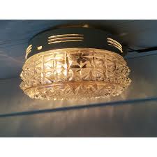 Vintage Textured Glass Ceiling Lamp