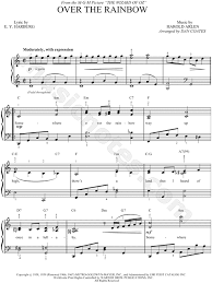 Download or print the pdf sheet music for piano of this film score, soundtrack and ballad in 1993, somewhere over the rainbow was covered by israel kamakawiwo'ole, as part of his album, facing future. Judy Garland Over The Rainbow Sheet Music In C Major Transposable Download Print Sku Mn0019045