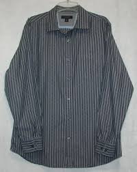 16 5 gray stripe men s dress shirt