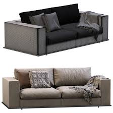 hamilton sofa by minotti leather 3d