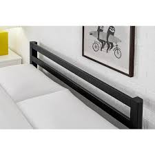 Stylewell Grandon Black Metal Twin Platform Bed With Slats 39 In W X 14 In H