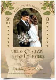 free wedding invitation card design psd