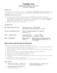 Cnc Lathe Operator Sample Resume Podarki Co