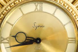 Mid Century Modern Syroco Sunburst Clock