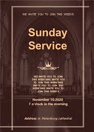 Free Church Sunday Service Invitation Templates