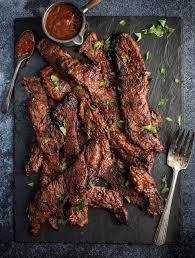 port marinated beef flanken ribs on the