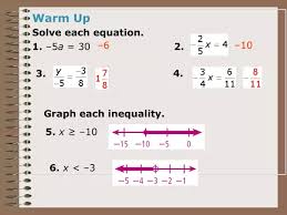 Ppt Warm Up Solve Each Equation 1