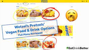 pretzels vegan food drinks 2023 menu