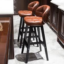 rustic bar stools set of 2 brown rustic