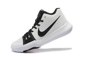 The shoes feature traction pods, which are designed to enhance traction on hard cuts. the laces maximize forefoot motion while maintaining lockdown. in other words, these shoes will help you cross defenders out of their minds, just like kyrie. New 2018 Kyrie 3 Iii Black White Irving Shoes 2018 New Basketball Shoes Black Basketball Shoes Irving Shoes