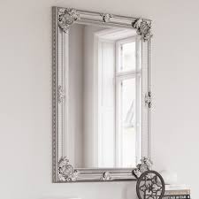 Antique French Style Silver Wall Mirror