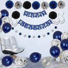 birthday decorations men blue birthday