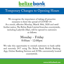 Either way details of the persons old name and new name should be included. Customer Notice Temporary The Belize Bank Limited Facebook