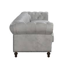 Acme Ofer Sofa Vintage White Top Grain Leather