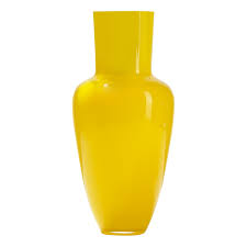 bright yellow glass vase i frantisek