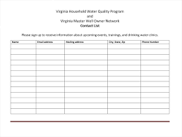 Sign In Sheet Template 8 Free Printable Formats