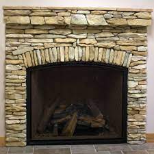 Stacked Stone Look Fireplace