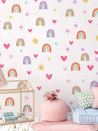 82pcs Boho Rainbow Wall Decor Stickers