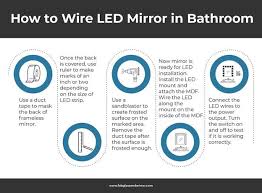 how to wire led mirror in bathroom